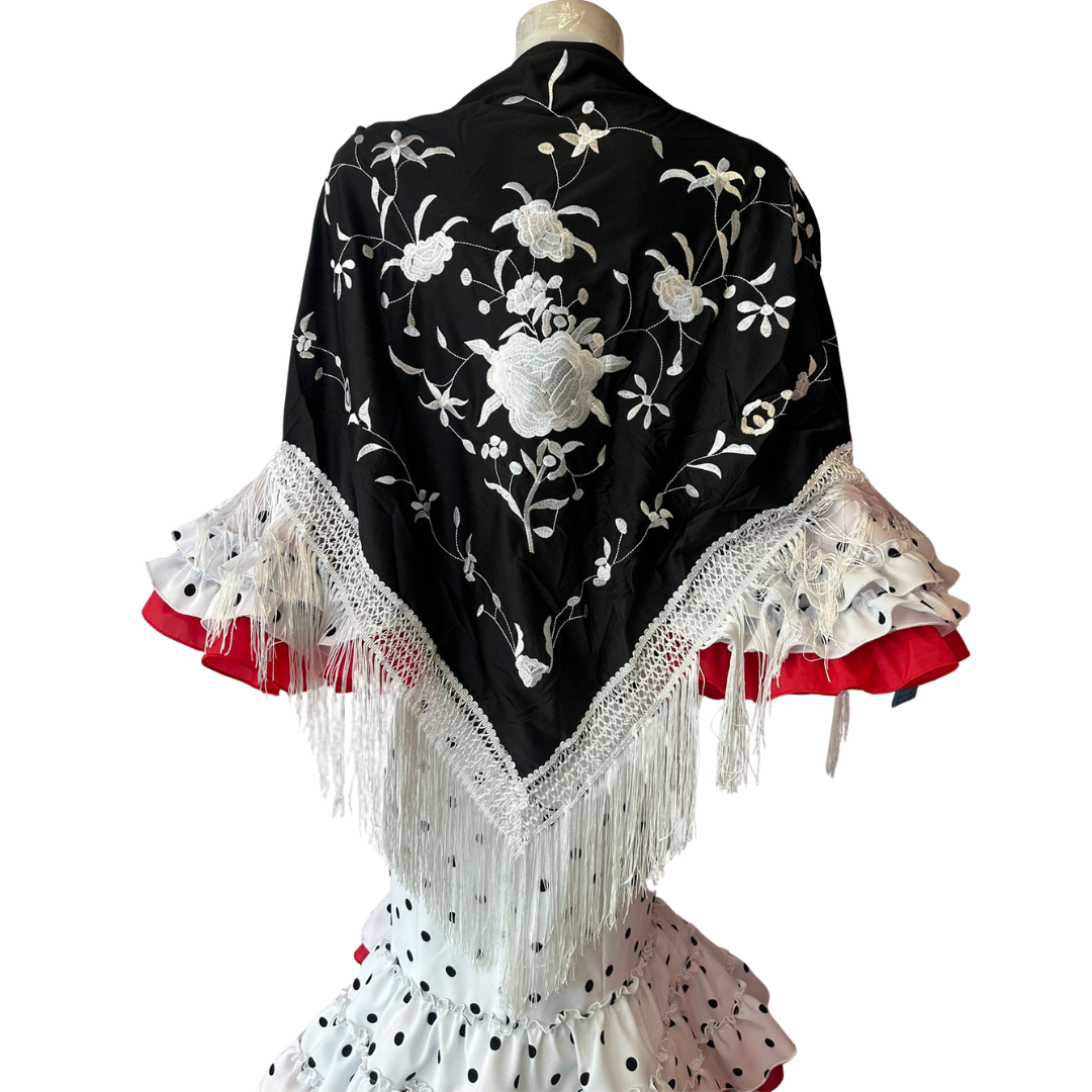 economico negro bordado blanco 10e